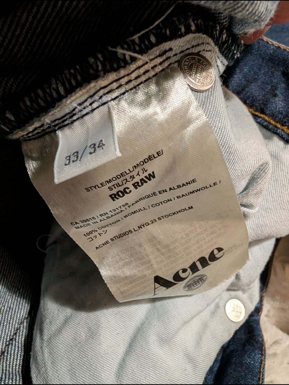 Acne Slim Jeans in Dark Blue Denim - Picture 4 of 4